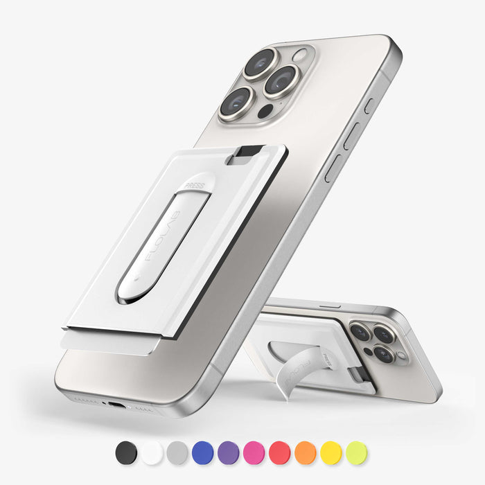 Gift - FLOLAB SnapGrip Magnetic Silicone Wallet Stand for iPhone Magsafe, Compatible with Android Phone