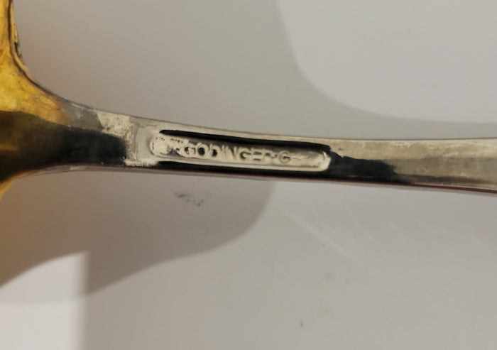 Godinger Olde Bouquet Gold Wash Berry Casserole Spoon 9 1/4" Silverplate3