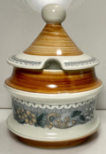 Goebel Burgund Sugar Bowl and Lid with Slot 5 3/4"0