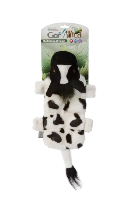 Gor Pets Wild Multi-Squeak Cow Plush Pet Toy 30cm