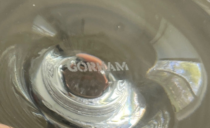 Gorham Diamond Gold Water Goblet 8 1/4"2