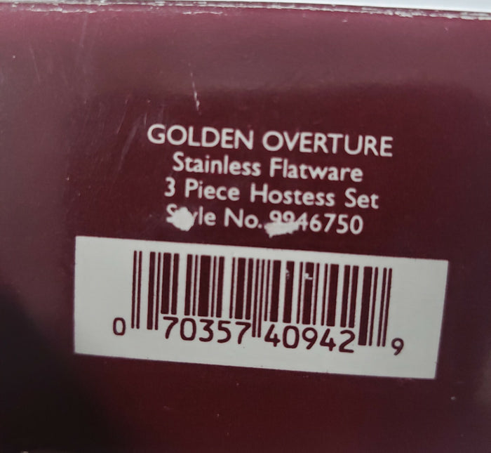 Gorham Golden Overture 3 Piece Hostess Set Stainless Flatware Silverware2