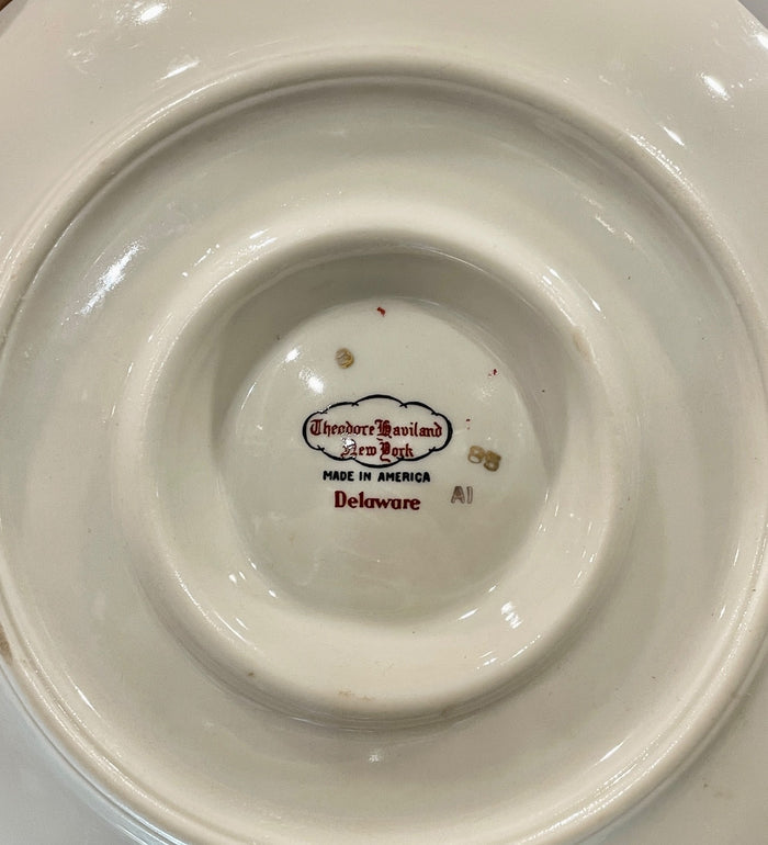 Haviland Delaware Gravy Boat and Attached Underplate New York2