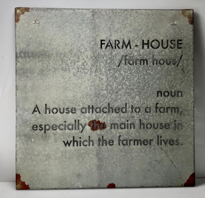 Hearthside Collection Farmhouse Wall Art Metal Galvanized Industrial 14 X 140