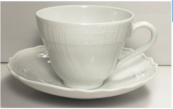 Hutschenreuther Dresden White Cup and Saucer Set 2 5/8"1