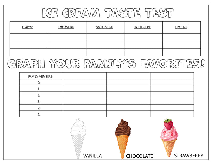 Ice Cream Theme Activity Pack