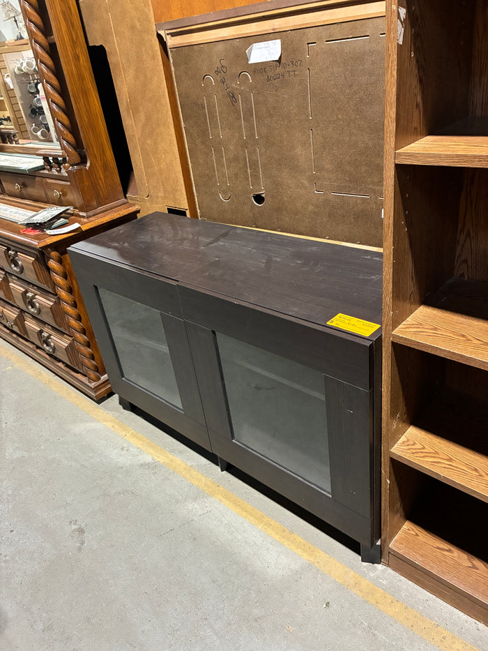 IKEA BESTÅ Dark Brown Glass-Door Storage Cabinet