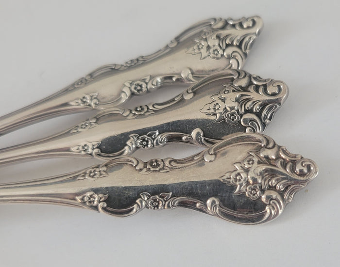 International Orleans 3 Teaspoon 5 7/8" Deep Silver Inlaid Silverplate1