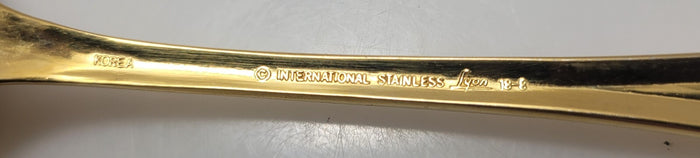 International Silver Golden Symmetry Lyon Place Spoon 7 1/4" 18/8 Stainless2