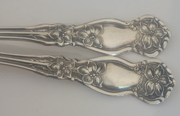 International Silver Orange Blossom Fruit Spoons Pack of 2 Silverplate Flatware1