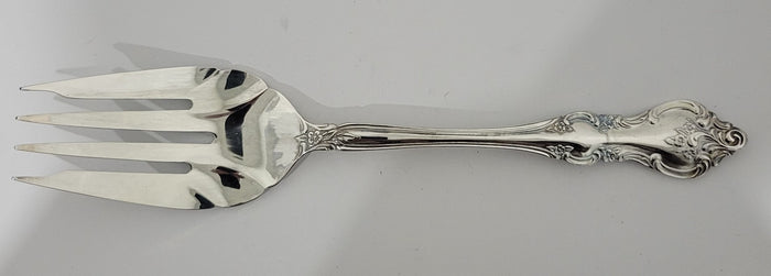 International Silver Orleans Korea Deepsilver Cold Meat Fork 8 7/8" Silverplate0
