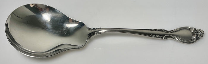 International Silver Queen's Fancy Salad Serving Spoon 9" Black Accent Stainless0