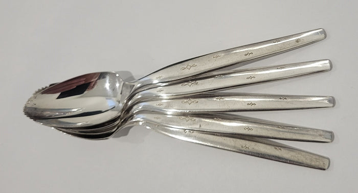 International Silver Rodgers Grapefruit Fruit Spoons Set of 5 PCS  Flatware0