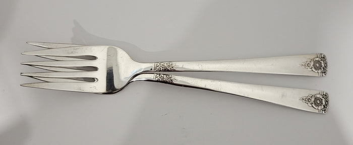 International Silver Rogers Spring Charm Salad Forks 6 7/8" Silverplate Flatware0