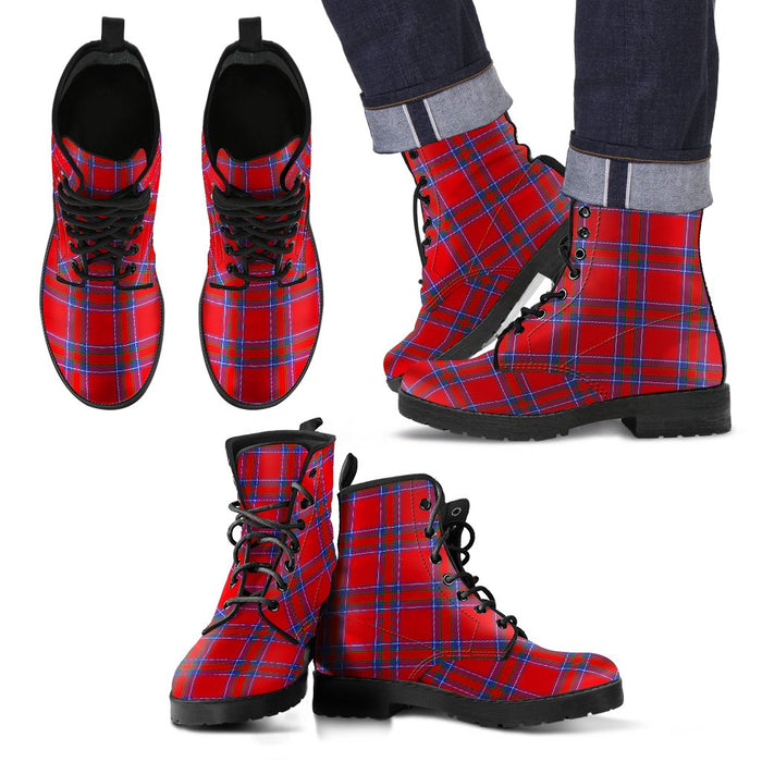 Inverness District Tartan Leather Boots Footwear Shoes