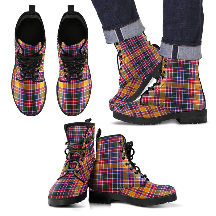 Jacobite Tartan Leather Boots Footwear Shoes