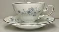 Johann Haviland Blue Garland Cup and Saucer Set Footed Bavaria0