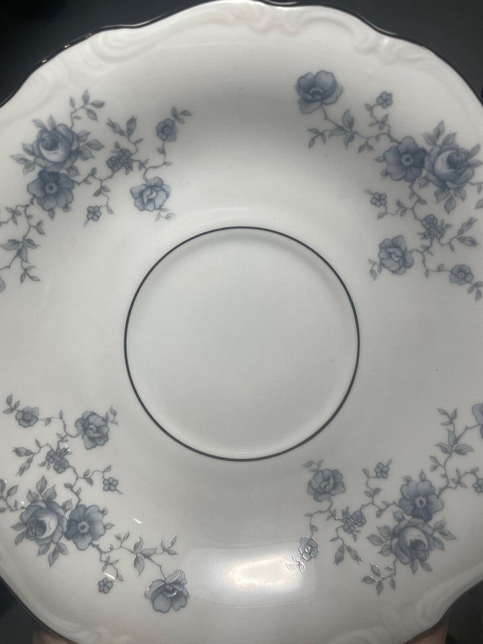 Johann Haviland Blue Garland Cup and Saucer Set Footed Bavaria1
