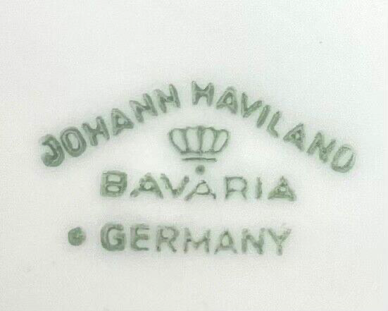 Johann Haviland Blue Garland Cup and Saucer Set Footed Bavaria2