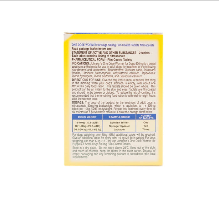 Johnsons - One Dose Wormer Size 2
