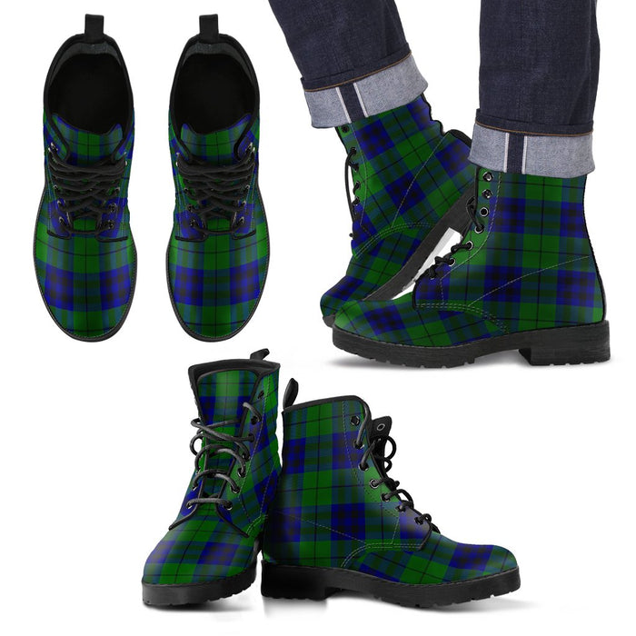 Keith Modern Tartan Leather Boots Footwear Shoes