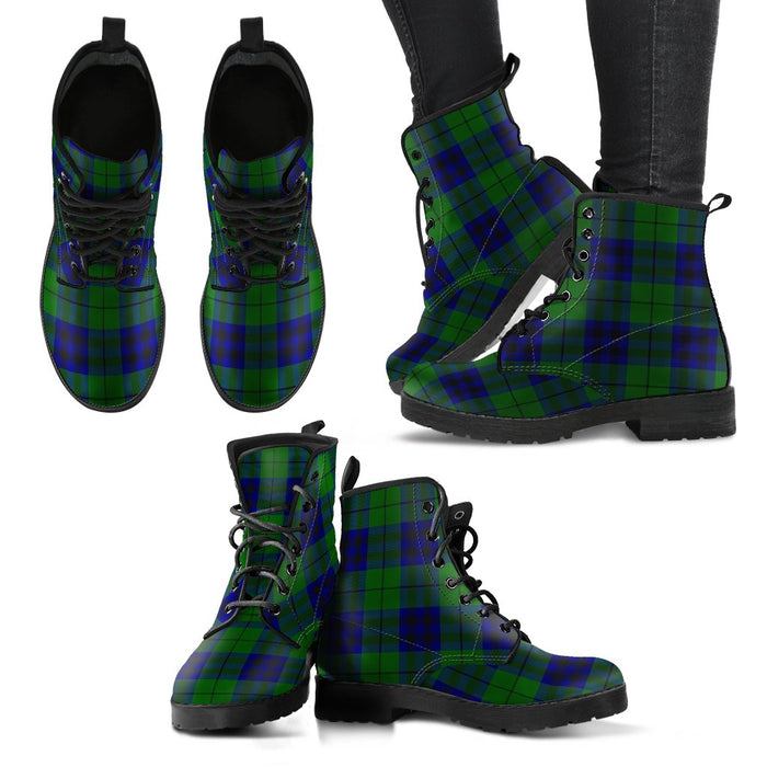 Keith Modern Tartan Leather Boots