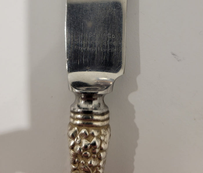 Kirk Steiff Stieff Rose Knife 8 7/8" Full Repousse Sterling Flatware2