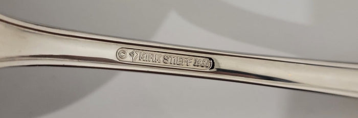 Kirk Stieff Cloisonne Royal Black Cold Meat Fork 8 3/4" Stainless Flatware2