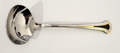 Kirk Stieff Cloisonne Royal Black Gravy Ladle 6 1/2" Stainless Flatware0