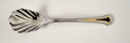 Kirk Stieff Cloisonne Royal Black Sugar Spoon Shell 6 1/4" Stainless Flatware0