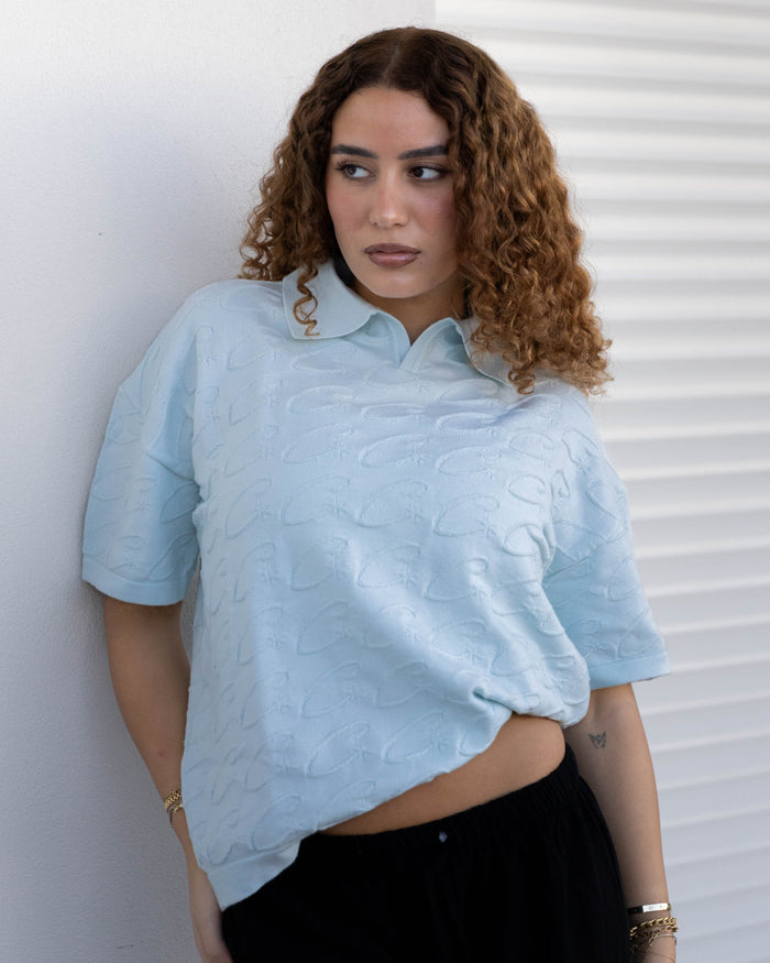 Knitted Polo - Mint Green