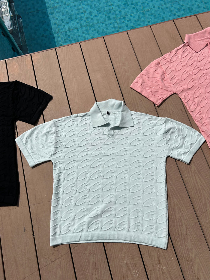 Knitted Polo - Mint Green
