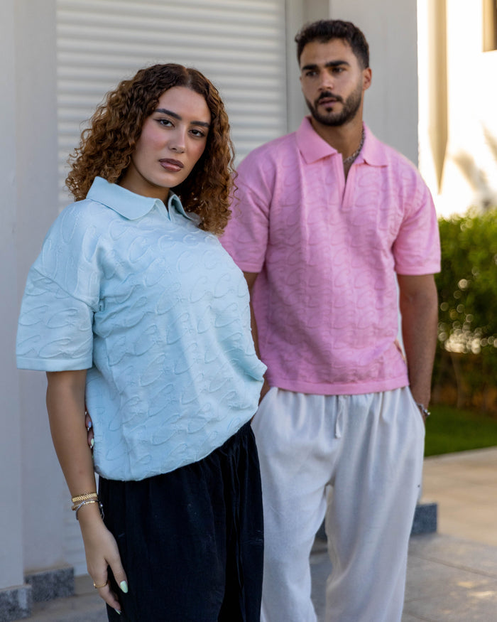 Knitted Polo - Pink
