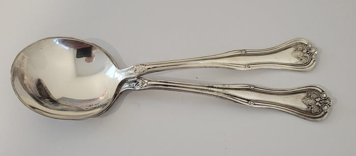 Lakeside Lakewood Soup Spoon 6 3/4" Pack of 2 PCS Silverplate Flatware0