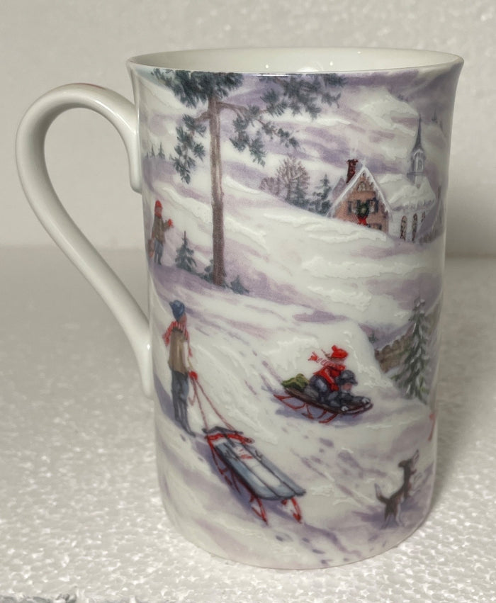 Lenox American Christmas Mug The Skating Pond 4 1/2"1