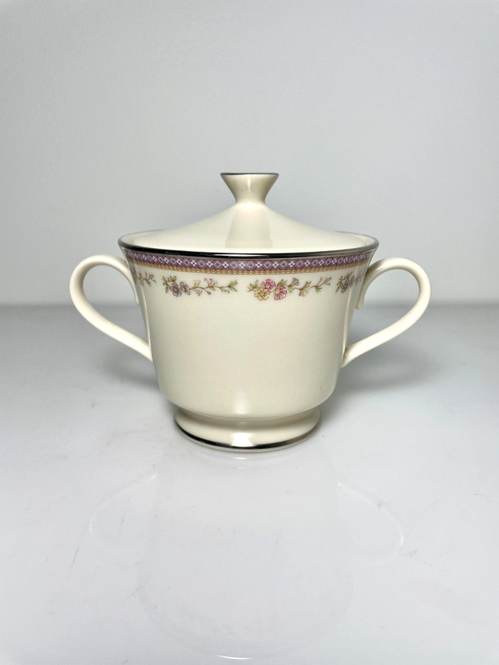 Lenox Amethyst Sugar Bowl and Lid 4 1/8"0
