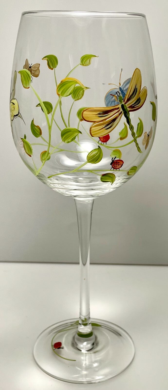 Lenox Butterfly Meadow Handpainted Wine 9 1/4"1