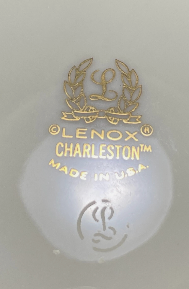 Lenox Charleston Sugar Bowl and Lid 4 1/4" Factory Second1