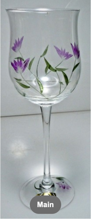 Lenox Floral Spirit Tulip Wine Glass 8 7/8" Purple1