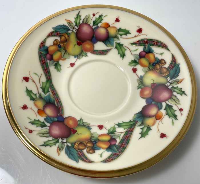 Lenox Holiday Tartan Saucer 6 1/8" Factory Second0