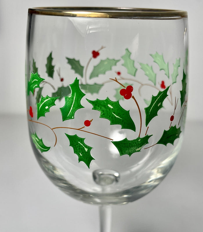 Lenox Holiday Water Goblet 7 1/2" 10 Ounce1