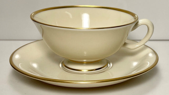 Lenox Mansfield Cup and Saucer Set 2 1/8"0