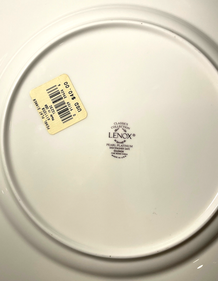 Lenox Pearl Platinum Dinner Plate 10 7/8"1