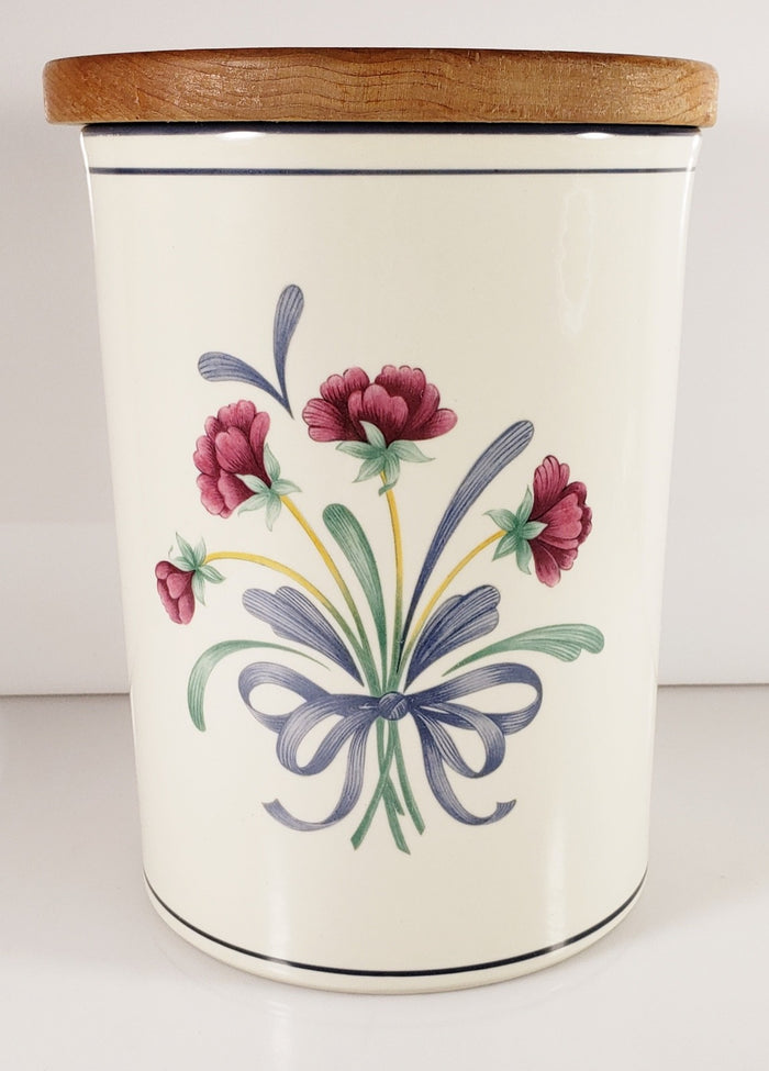 Lenox Poppies on Blue Canister Large 7 1/2"3