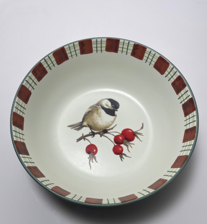 Lenox Winter Greetings All Purpose Bowl Chickadee 6 3/4" Factory Second0