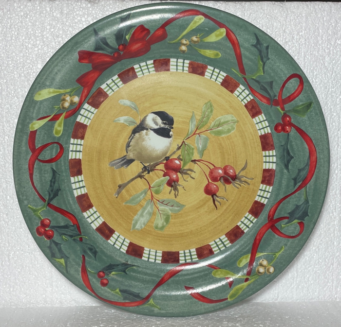 Lenox Winter Greetings Chickadee Dinner Plate 10 3/4"0