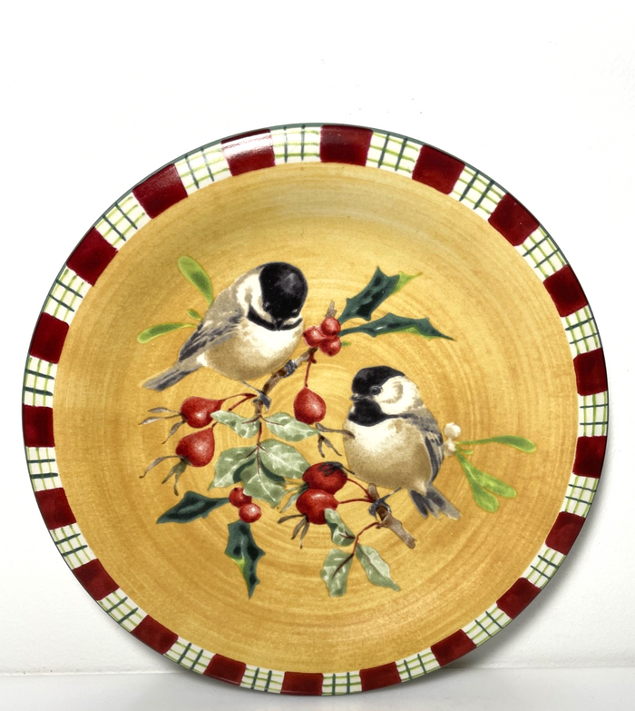 Lenox Winter Greetings Chickadee Salad Plate 8 1/2" Factory Second0
