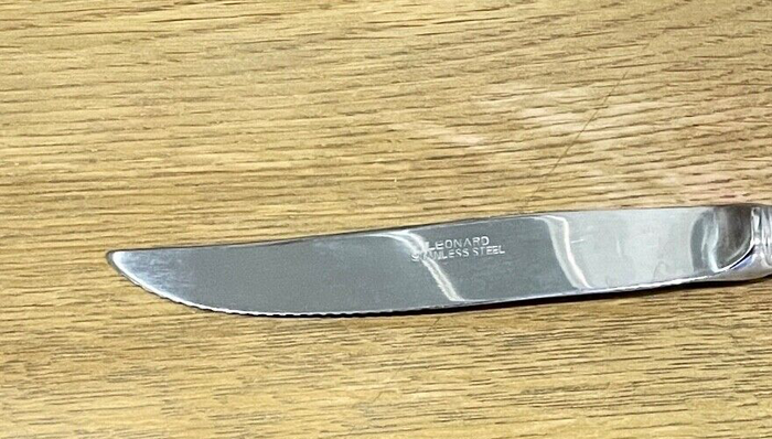 Leonard Silver Old Rockport Pistol Steak Knife 9" Stainless2
