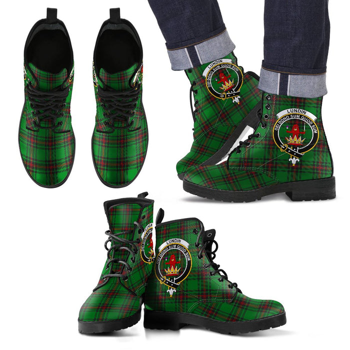 Lundin TARTAN Leather Boots Footwear Shoes