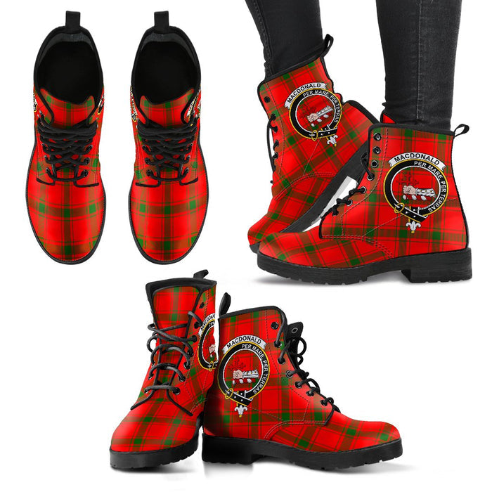MacDonald of Sleat Tartan Clan Badge Leather Boots